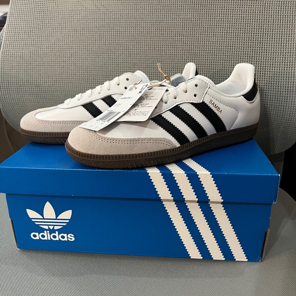 ADIDAS SAMBA OG J SNEAKERS WHITE BLACK GUM - Picture 1 of 5
